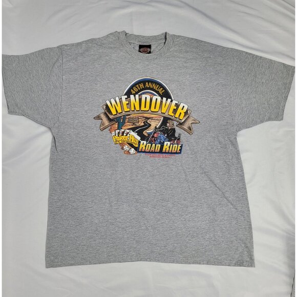 Harley-Davidson Other - VTG Harley Davidson Wendover Poker Run Salt Lake City Casino Shirt SZ XXL USA